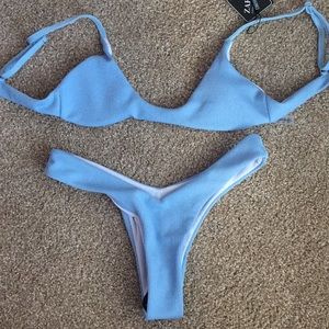 ZAFUL Brand New Baby Blue Bikini Set